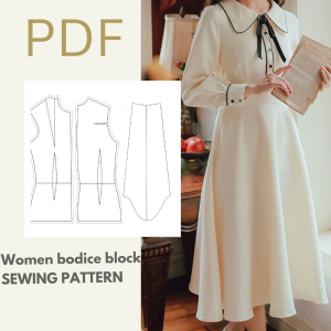 Women's Basic Bodice & Sleeve Pattern(Size52&54)-PDF